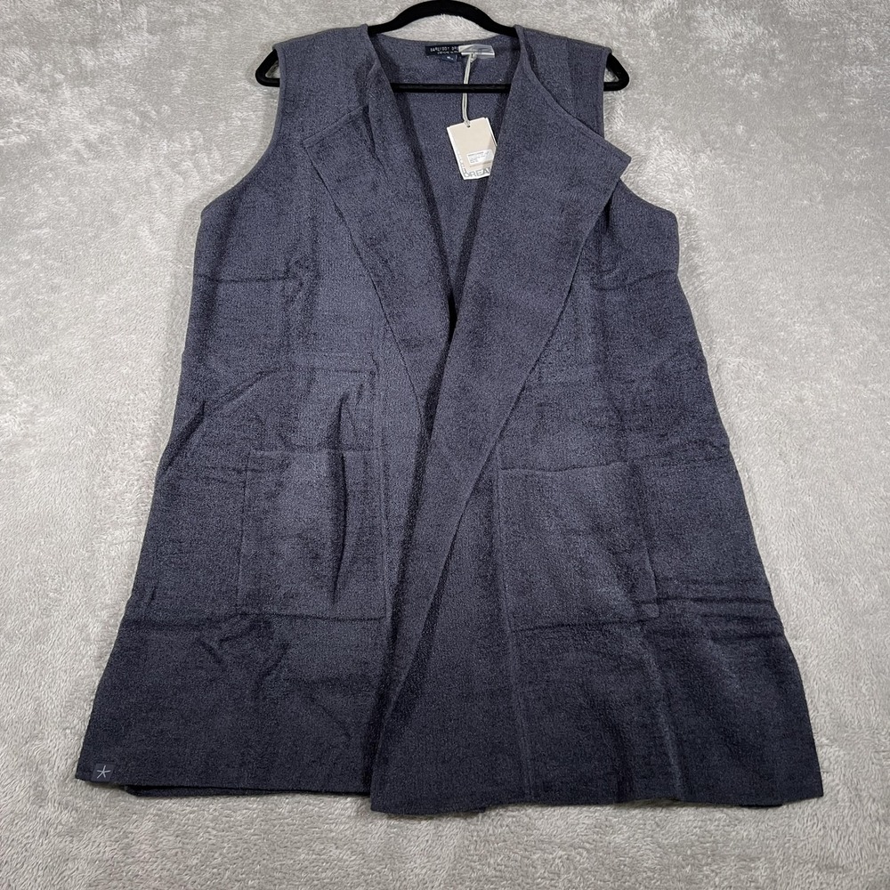 Barefoot Dreams Cascading‎ Vest Womens XL Indigo CozyChic Ultra Lite BDWCU20668
